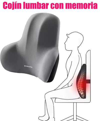 Ergonomic lumbar support cushion for office chair