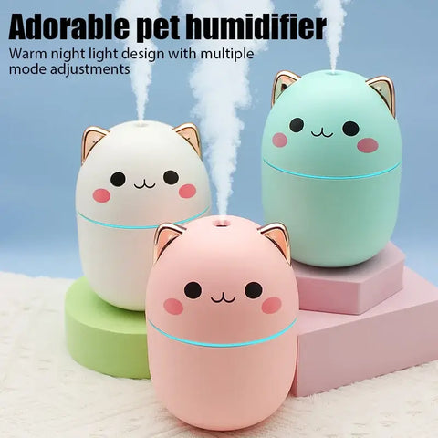 Mini cute air humidifier with essential oil diffuser