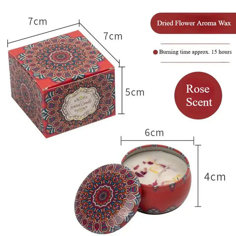 Retro Flowers Natural Scented Candles Scented Dried Flower