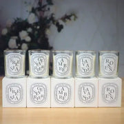 Soft romantic perfume in sleek transparent glass