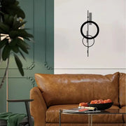 Modern metal wall decor hanging art with abstract geometric design