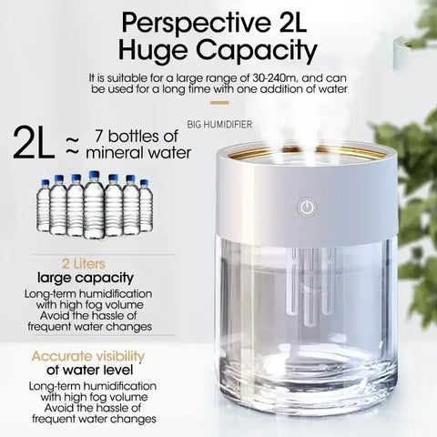 2L humidifier designed for home air moisture