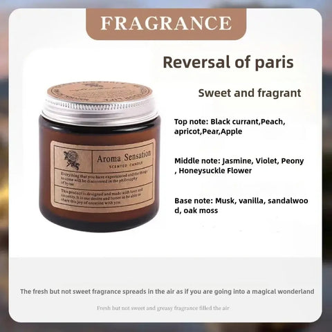 Smokeless soy scented candle in glass jar