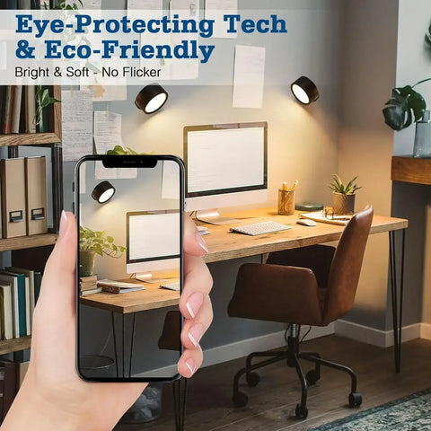 LED Wall Mounted Lights with Remote Wireless Magnetic