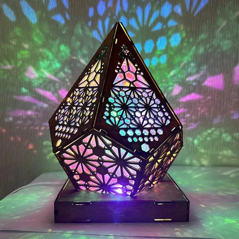 Bohemian LED Table Lamp Star Lamp Multicolour 3D Geometric