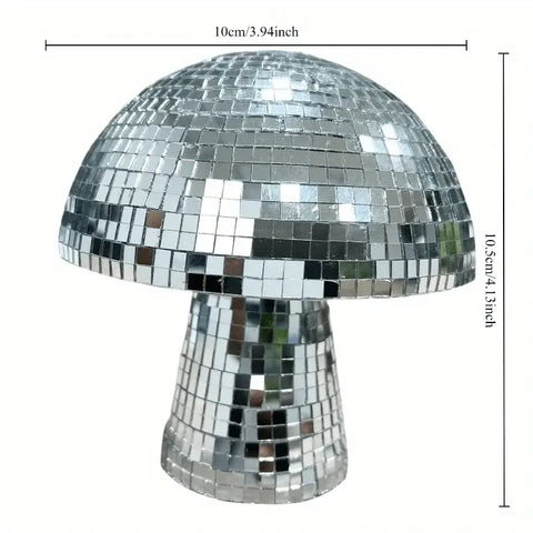 Decorative mushroom disco ball mirror for room decor