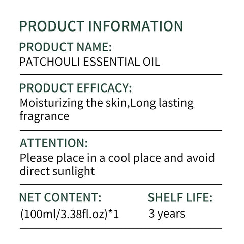 Aromatherapy patchouli essential oil for massage