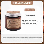 Smokeless soy scented candle in glass jar