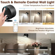 LED Wall Mounted Lights with Remote Wireless Magnetic