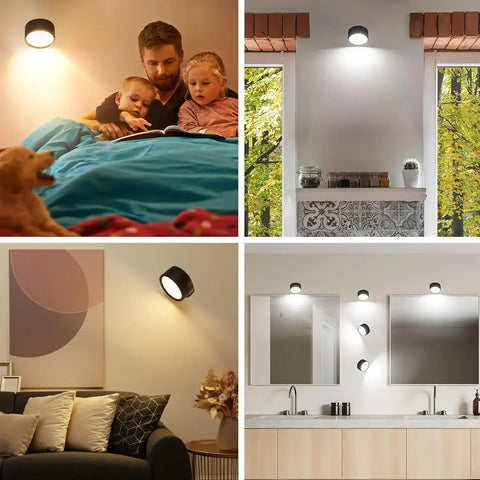 LED Wall Mounted Lights with Remote Wireless Magnetic