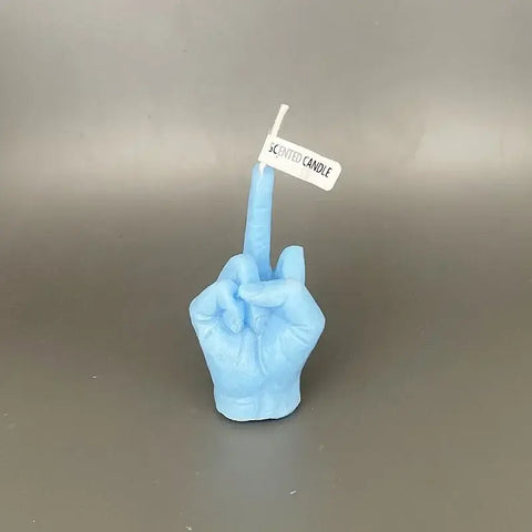 Unique middle finger gesture candle for home decor