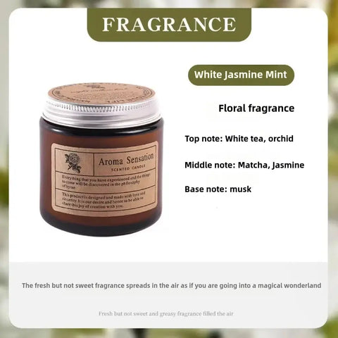 Smokeless soy scented candle in glass jar