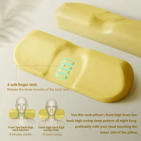 Memory foam cervical pillow for spinal alignment