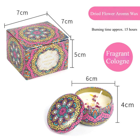 Retro Flowers Natural Scented Candles Scented Dried Flower