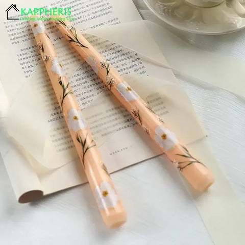romantic dinner setting with 7.5 inch taper hand candles