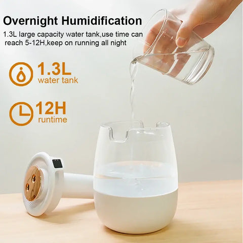 Essential oil compatible 1300ml air humidifier