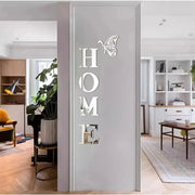 Reflective 3D Home Letter Wall Sticker for Living Room