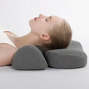 Comfortable memory foam pillow with contour shape