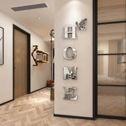 Reflective 3D Home Letter Wall Sticker for Living Room