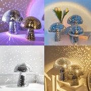 Decorative mushroom disco ball mirror for room decor