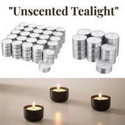 White Unscented Tea Light Candles