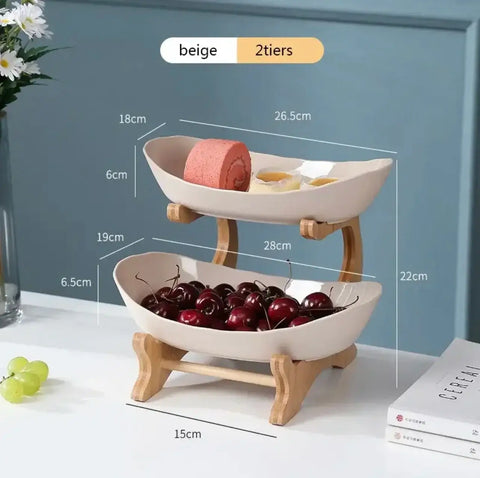 Home living room plastic fruit plate with multiple layers