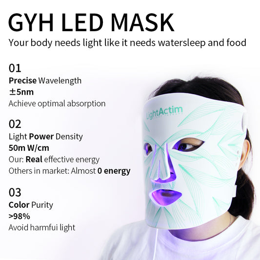 LED Light Silicone Facial Mask