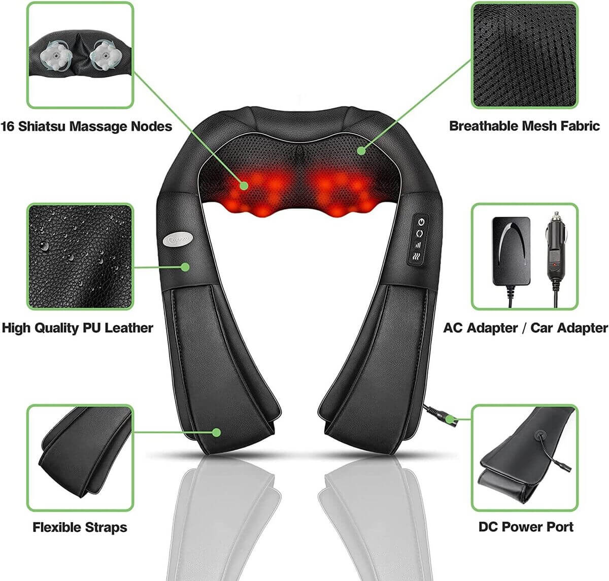 Compact Shiatsu Back Massager for home therapy