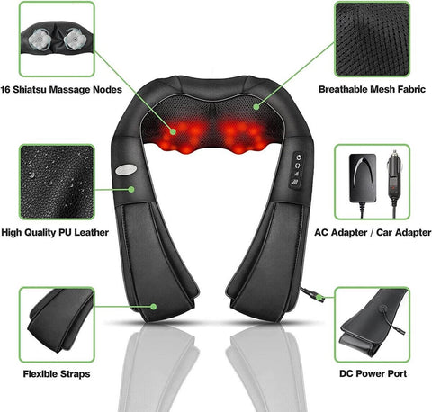 Compact Shiatsu Back Massager for home therapy